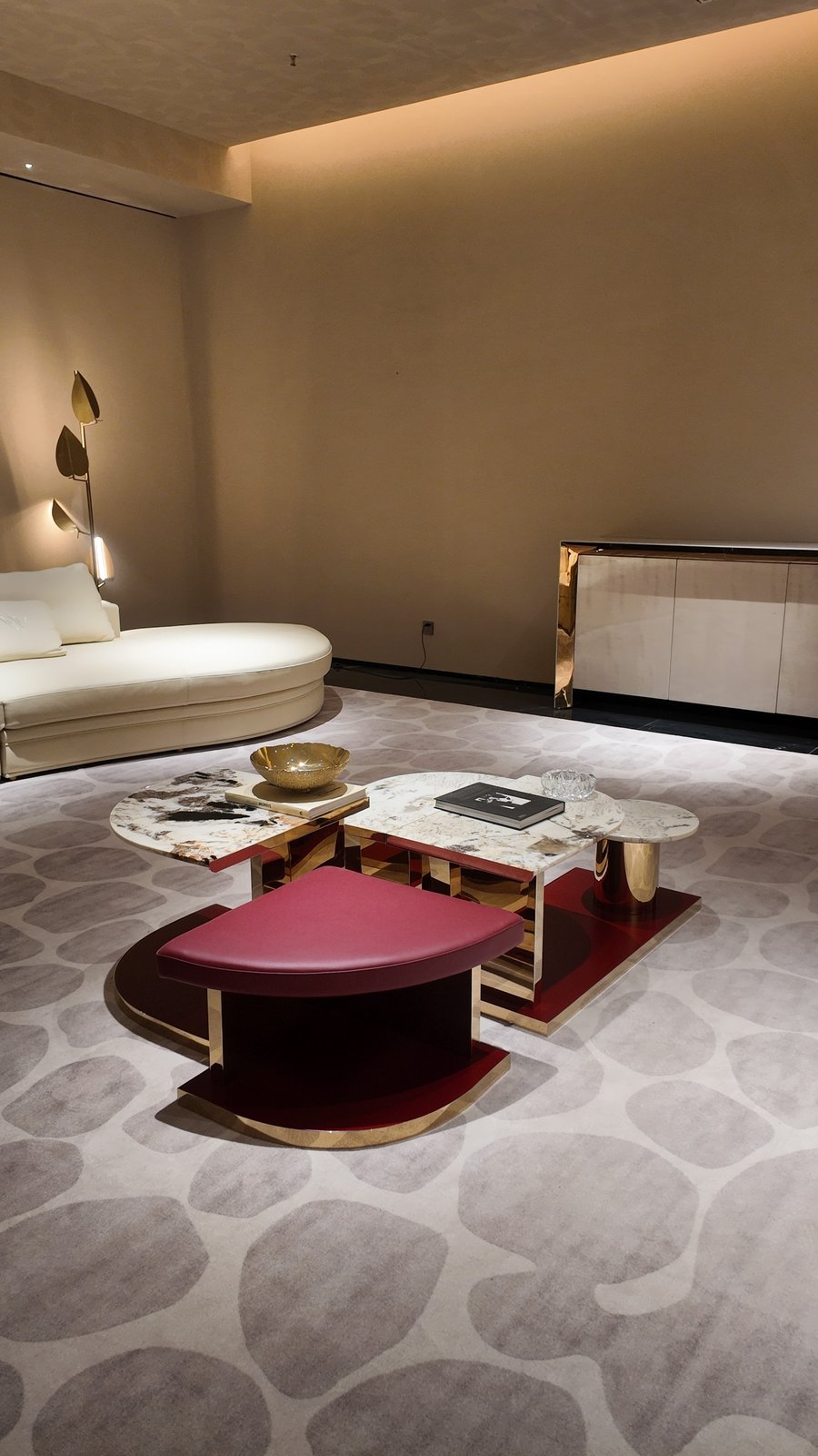 Boka Series gold dining table